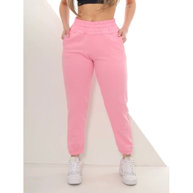 Calça Gringa Feminina de Moletom Jogger Cargo Inverno Inverno Flanelada