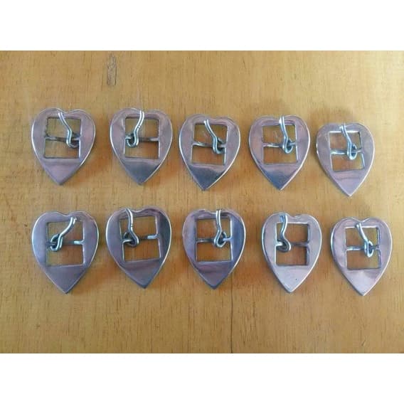 Kit 10 Fivelas de Inox Coração Vários Tamanhos Super Oferta