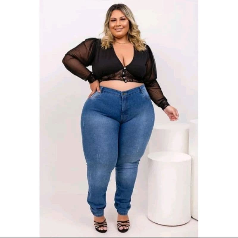 Calça Jeans Skinny Plus Size