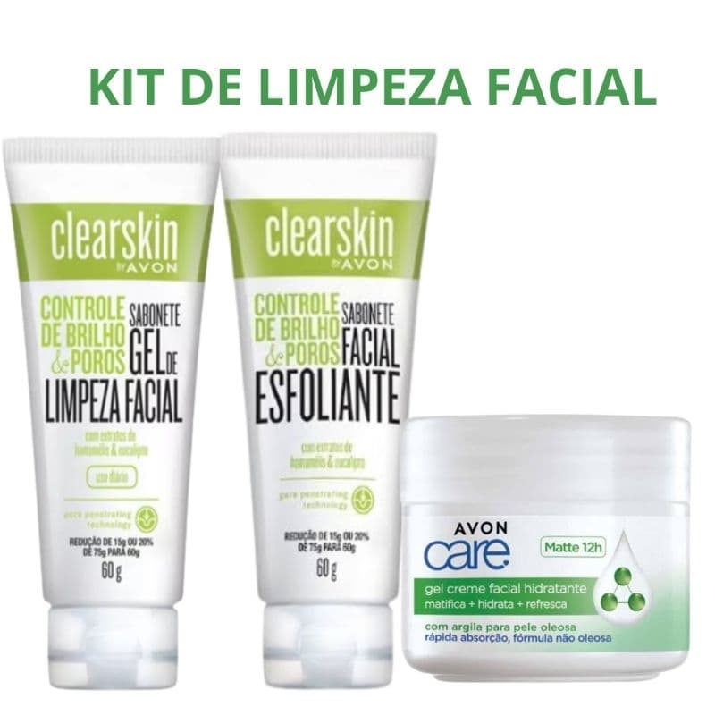 Kit de Limpeza Facial Avon Clearskin