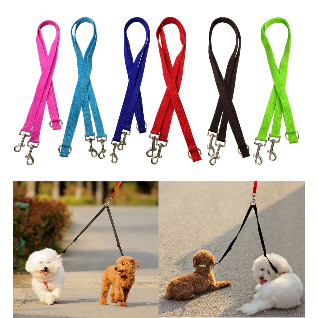 Adaptador de Guia Duplo Para Passeio Cachorro Pet Extensão para Acoplar na Guia LR-0182