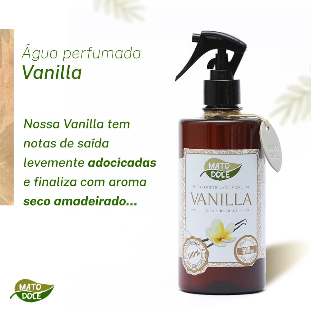 Água Perfumada Ambiente Roupa Vanilla Suave 500ml Mato Doce Home Spray