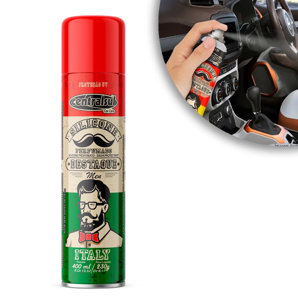 Silicone Brilho Seco Spray Hidratante de painel Limpa e protege contra raios UV Centralsul Italy