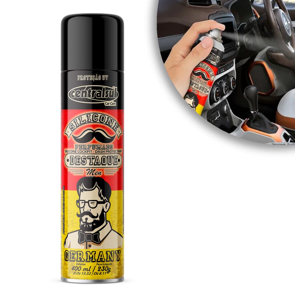 Silicone Brilho Seco Spray Hidratante de painel Limpa e protege contra raios UV Centralsul Germany