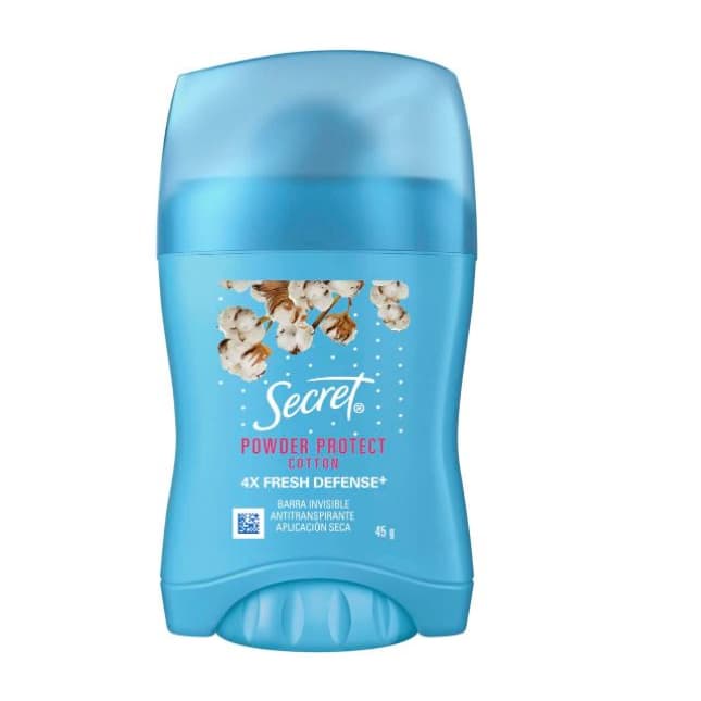 Secret - Desodorante em BARRA CREME Powder Protect Cotton - 45g