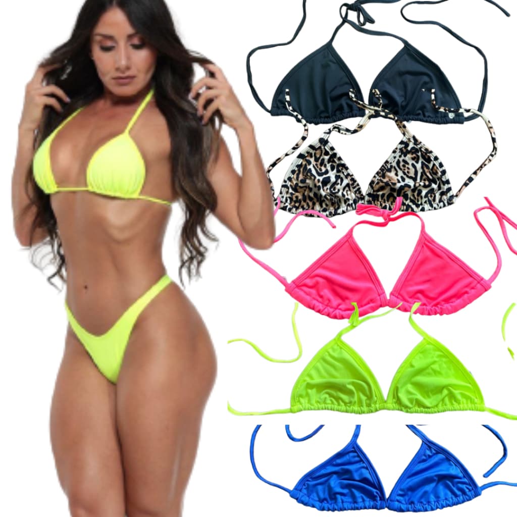 Biquini Feminino Parte de Cima Sem Bojo Cores Neon Biquini Fino Fita Anitta Somente Parte de Cima