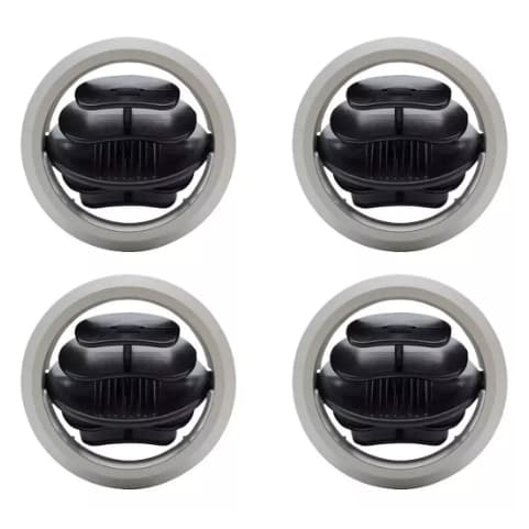 Kit Difusor Central Lateral Celta Prisma 2000 A 2006 Preto aro Prata