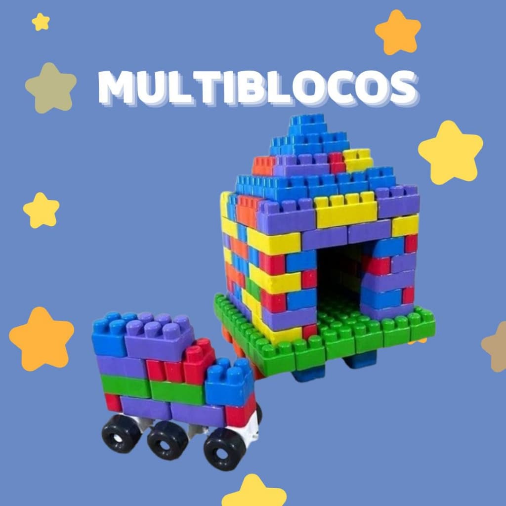 Blocos de montar 104 unidades coloridos + rodinha - SUPER COLORIDO FÁCIL DE MONTAR VÁRIAS PEÇAS