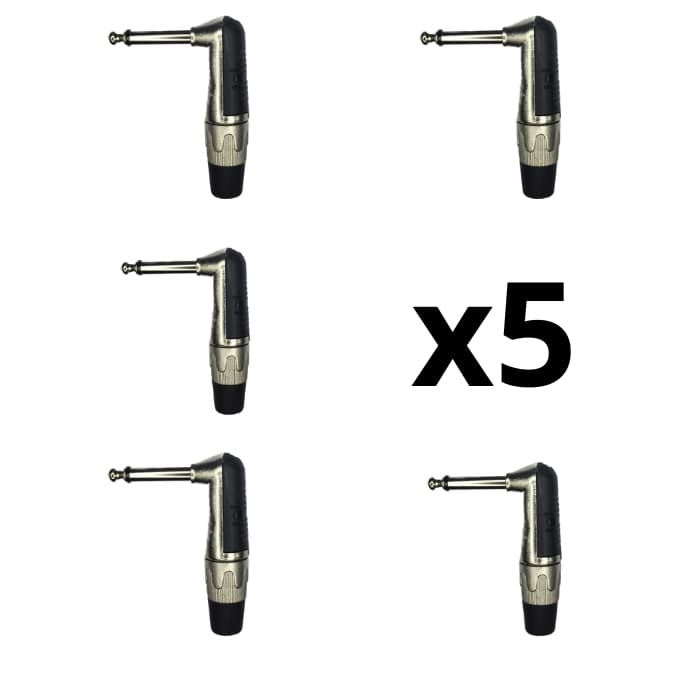KIT 5 PLUG P10 MONO 90 DE METAL - COBRE, P05NC-NC1