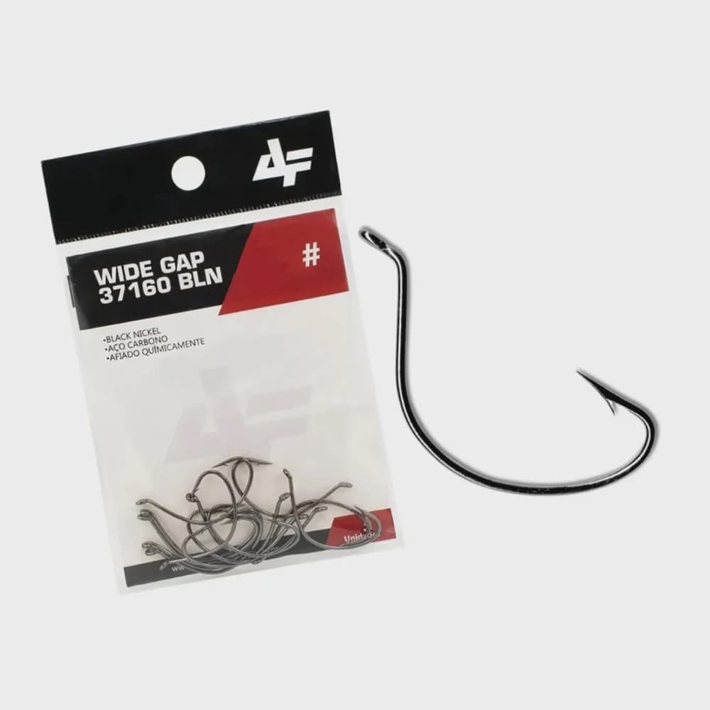 anzol para pesca de robalo cor black wide gap marca ALBATROZ cartela diversos tamanhos