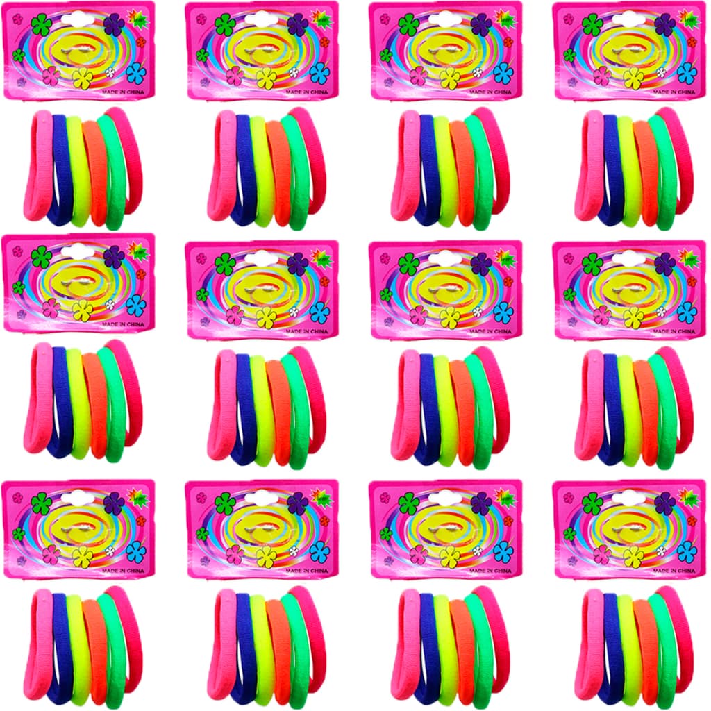 6/24/72 Elásticos Xuxinha Coloridos Para Cabelo