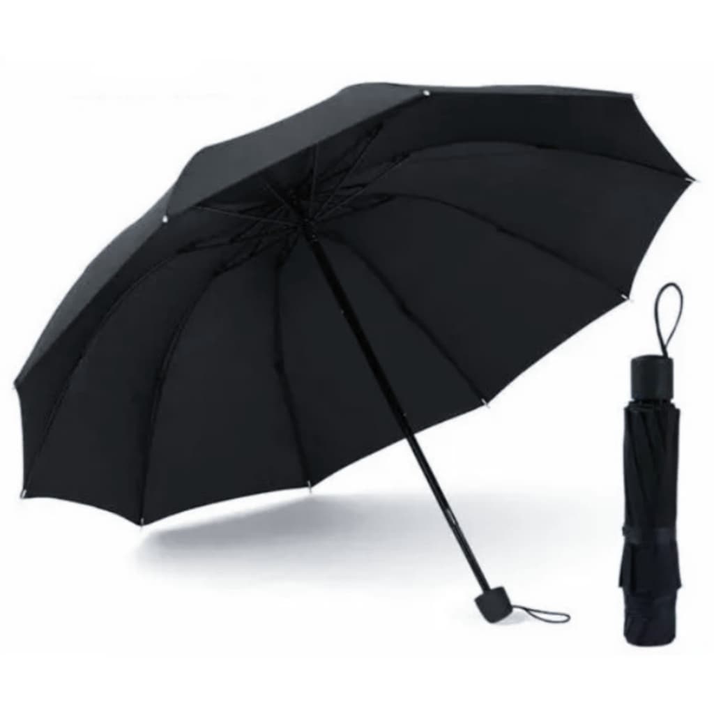 Sombrinha Guarda Chuva Masculina Feminina Grande Dobrável Preto