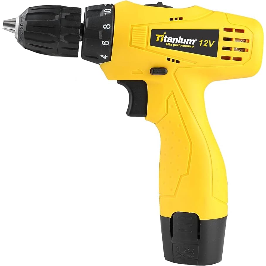 Parafusadeira A Bateria Furadeira 12v Bivolt AmarelaTitanium JS