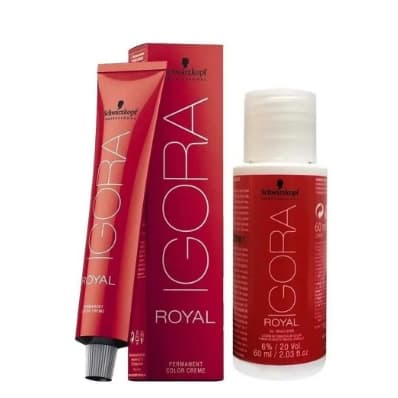 Schwarzkopf Igora Royal Tinta 9-7 LOURO EXTRA CLARO COBRE + água oxigenada 20 Vol