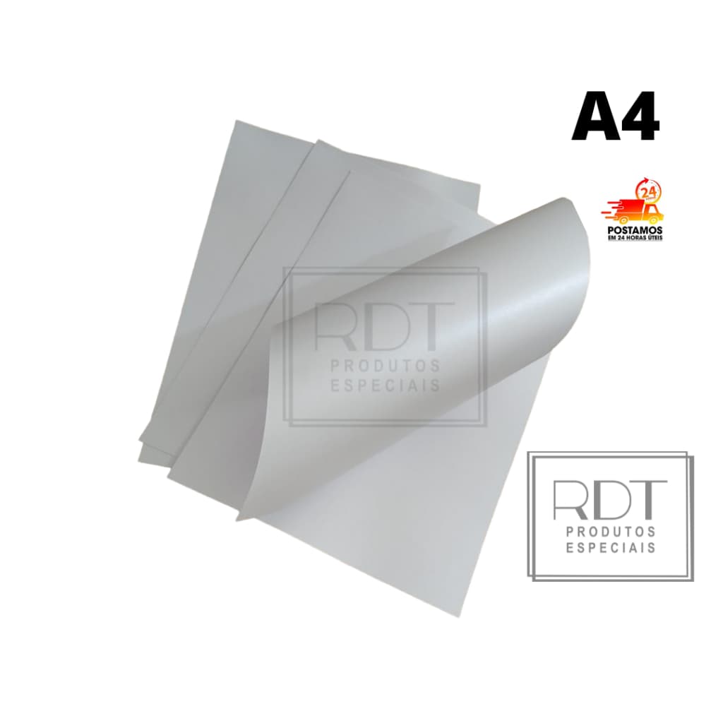 Papel PEROLADO kit perolizado pérola BRANCO original 180g A4 kit 5 folhas