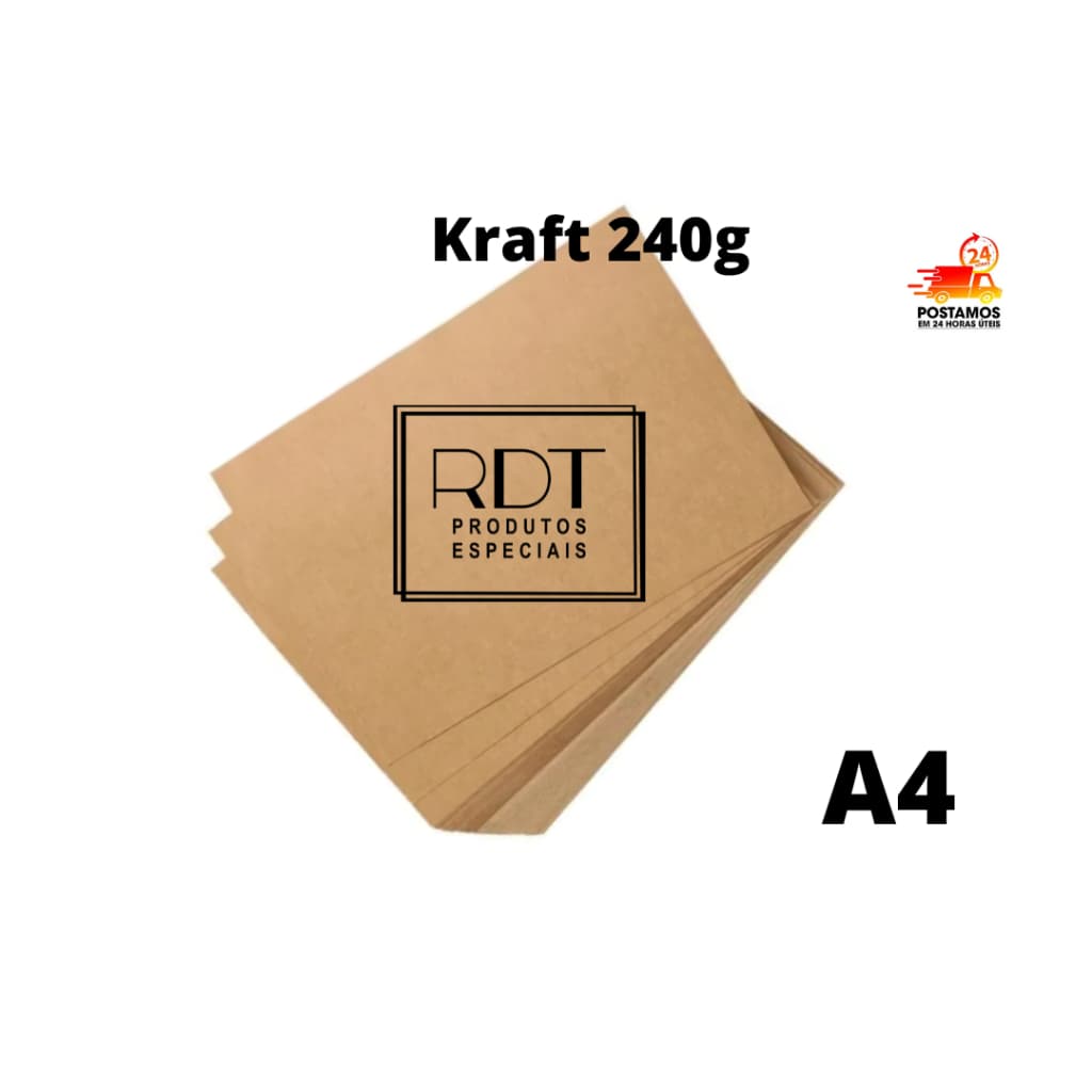 Papel KRAFT 240g 100 FOLHAS A4