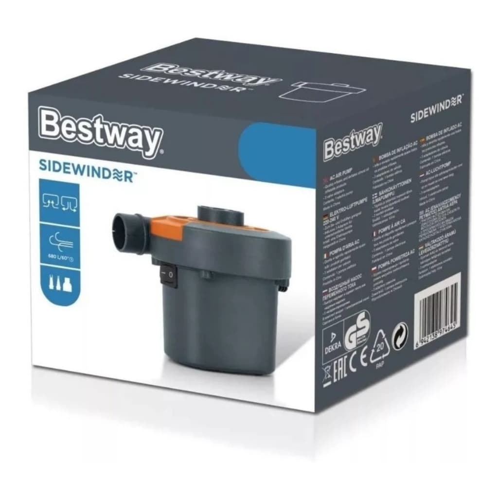 Bomba de Ar Elétrica 127V C/3 Bicos colchões infláveis, piscinas, bexigas BestWay