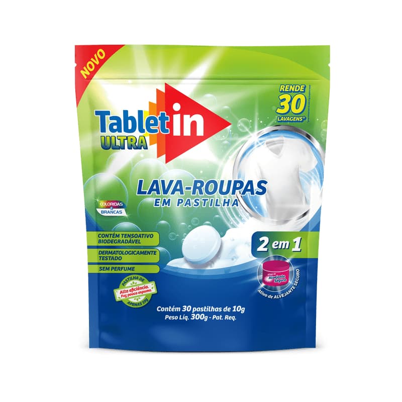 Tabletin Ultra Lava-Roupas em Pastilhas 2x1 - 1 Unidades