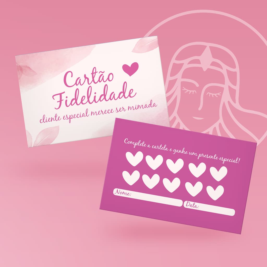 Cartão Fidelidade Cliente - 50 unidades -  Couchê Brilho 250g