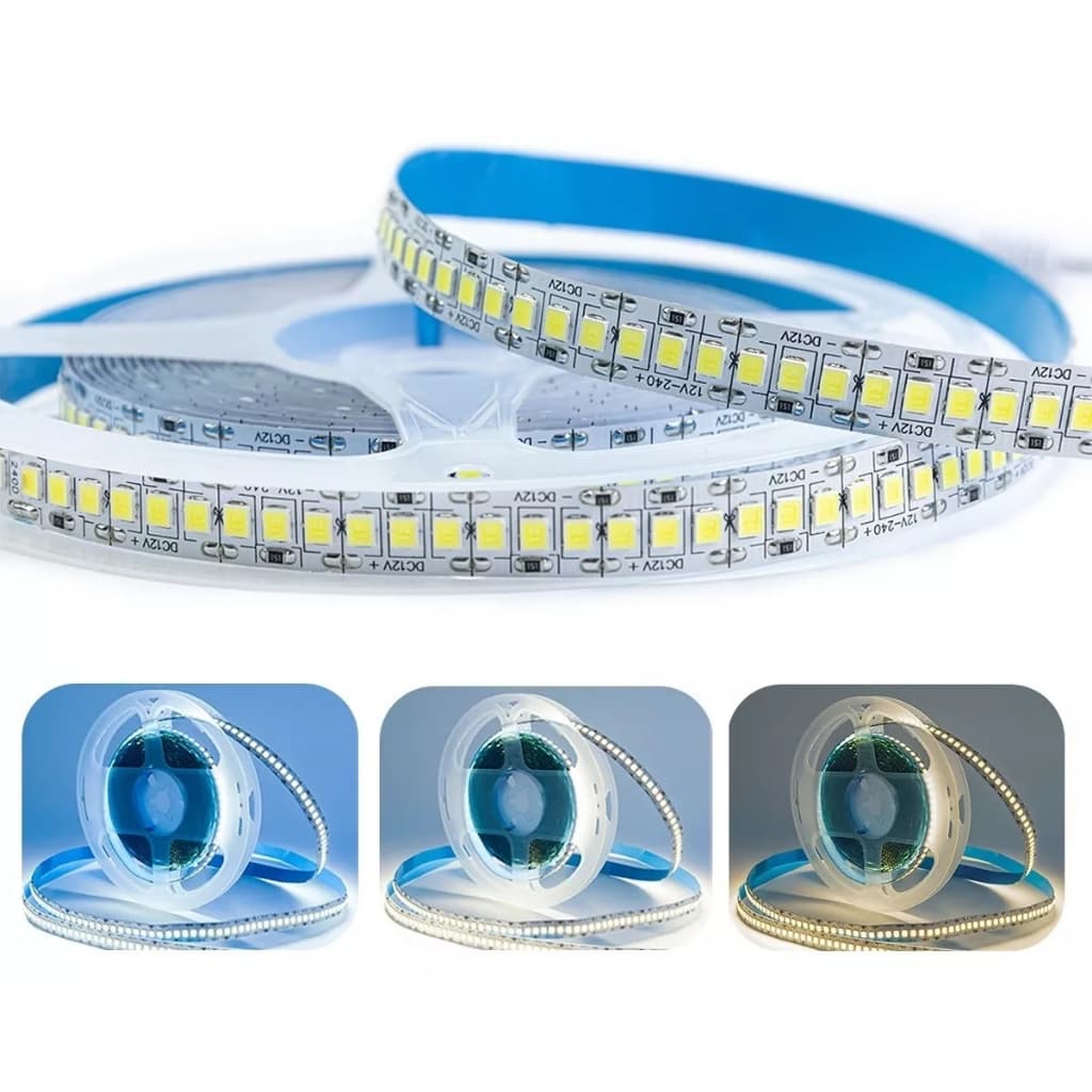 Rolo de 5 Metros Fita Led 3528 240 Led Por Metro LED BOM PARA PEFIL Várias Cores 12V Sem fonte