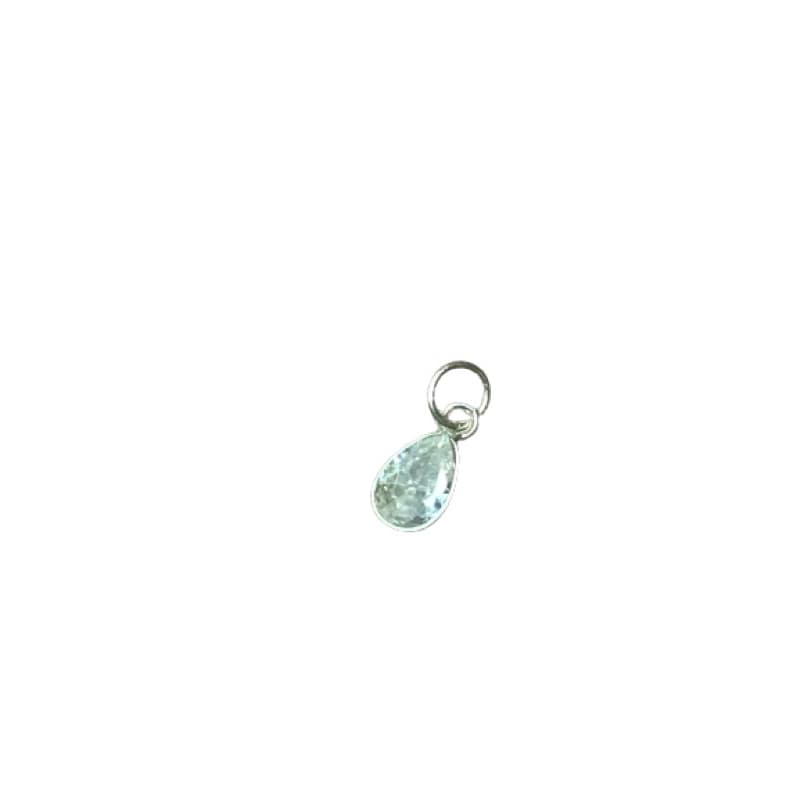 Pingente Gota Cristal - Ponto de Luz - Prata 925 Original Legítima