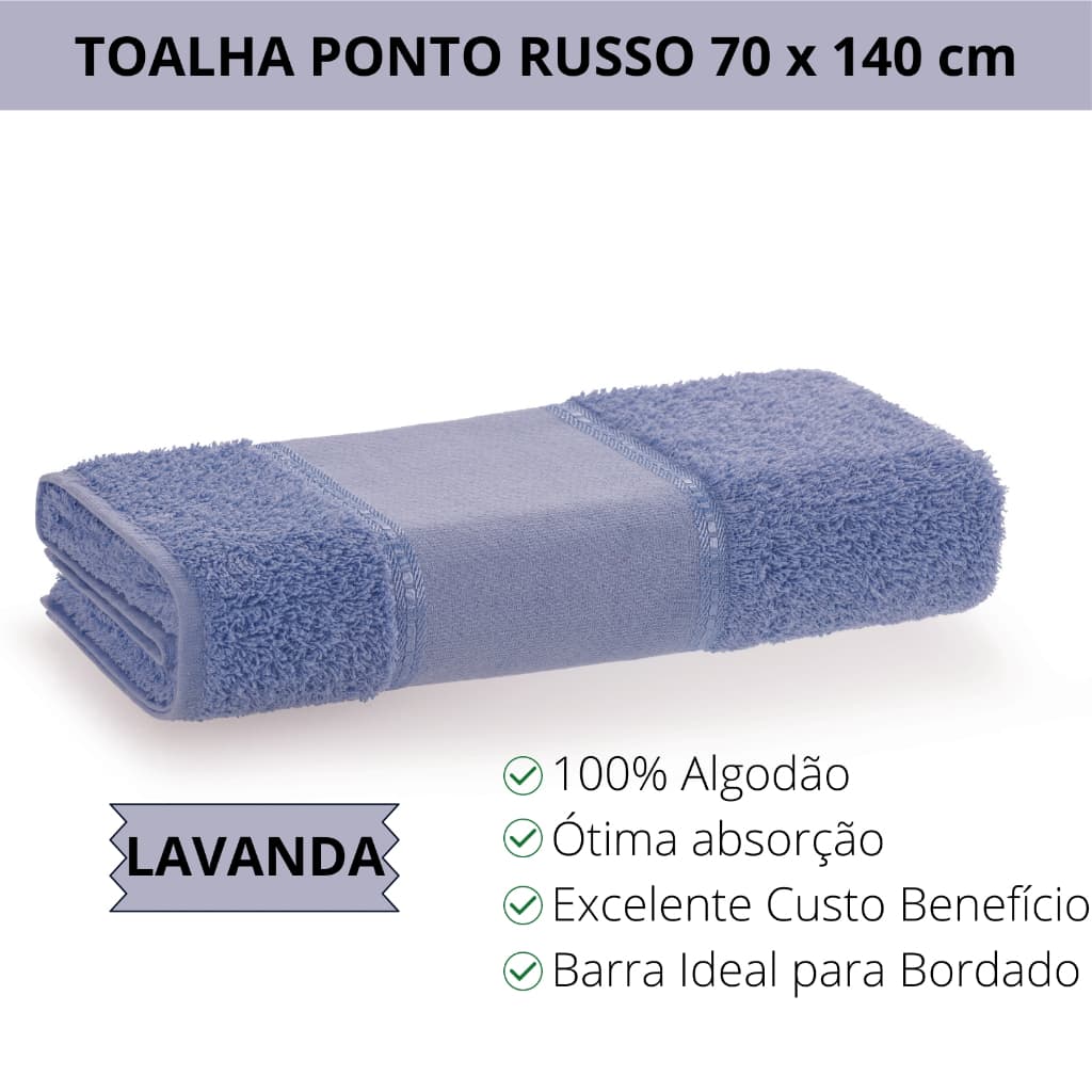 Toalha 100% Algodão Banho Barra Ponto Russo Decore Você Mesmo
