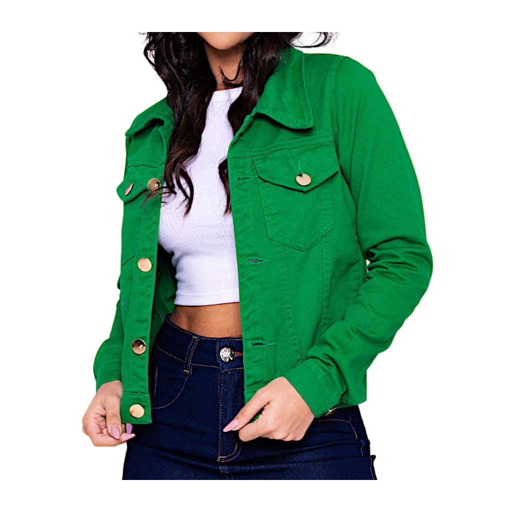 Jaqueta Feminina Verde e Colorida | Jeans | Brim | Denim