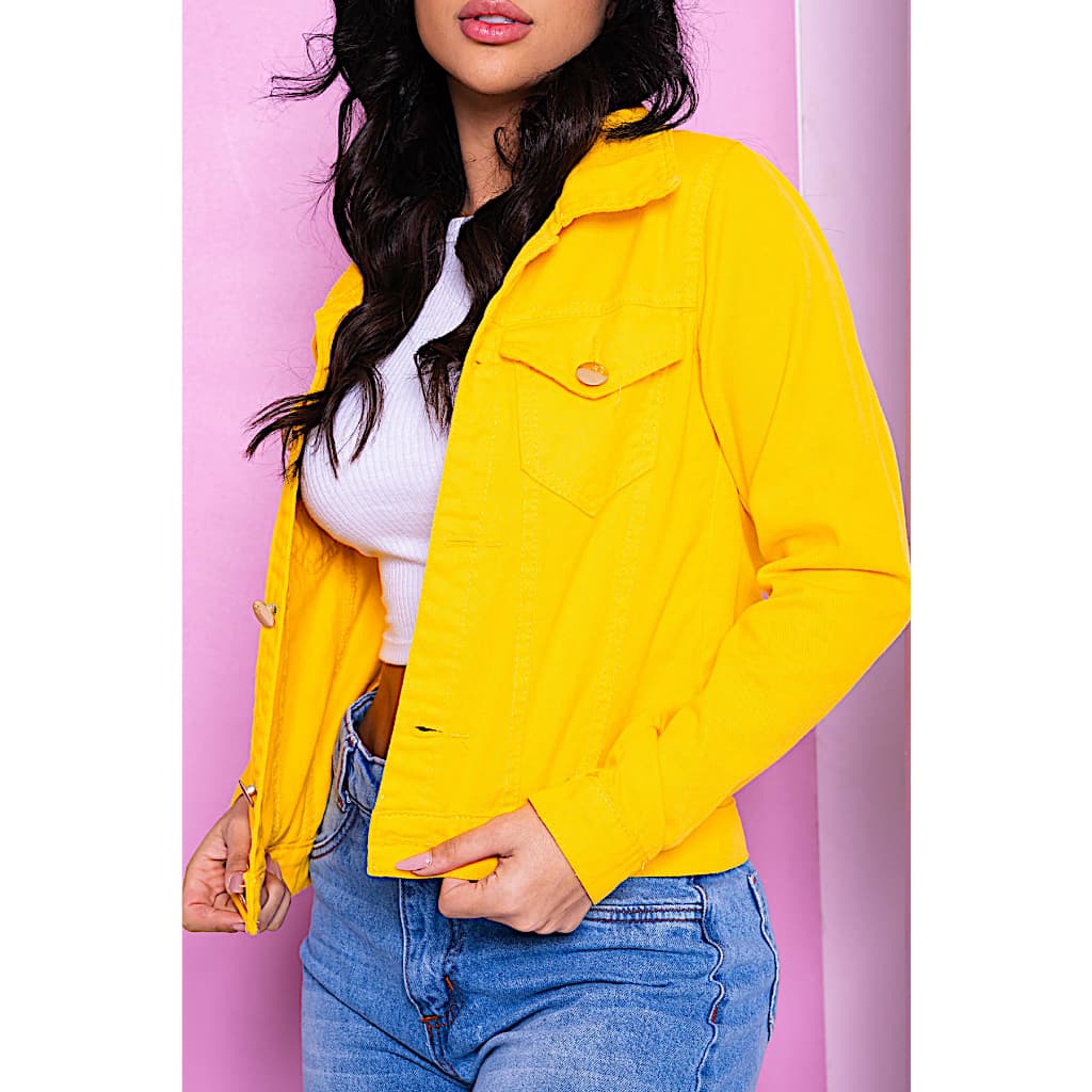 Jaqueta Feminina Amarelo e Colorida | Jeans | Brim | Denim