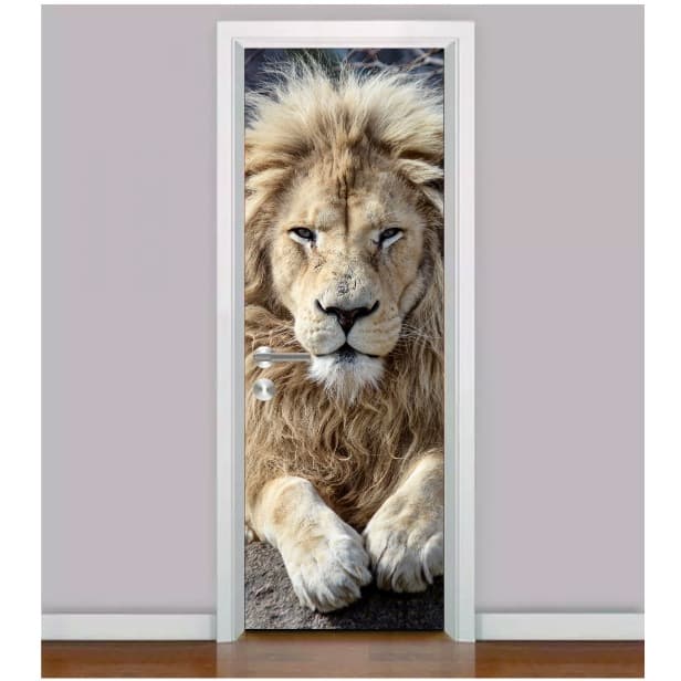 Adesivo Para Porta LEÃO - REI DA SELVA
