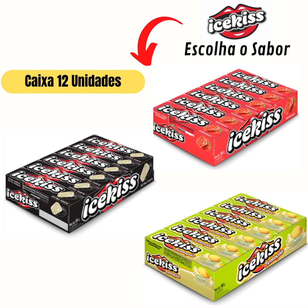Drops Icekiss 29 gramas Caixa c/ 12 Unidades
