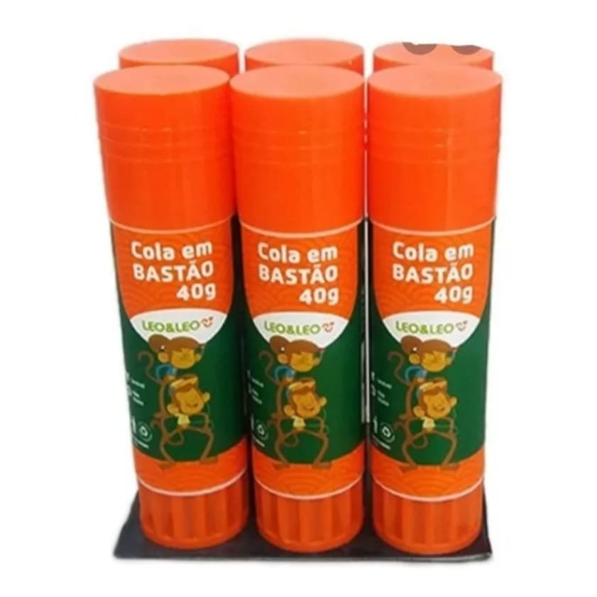 Cola Bastão 40g Kit Com 6 Unidade - Material Escolar