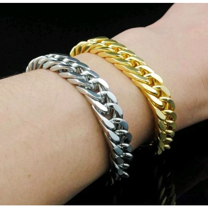 Pulseira Masculina Aço inox ,Dourada ou Prata
