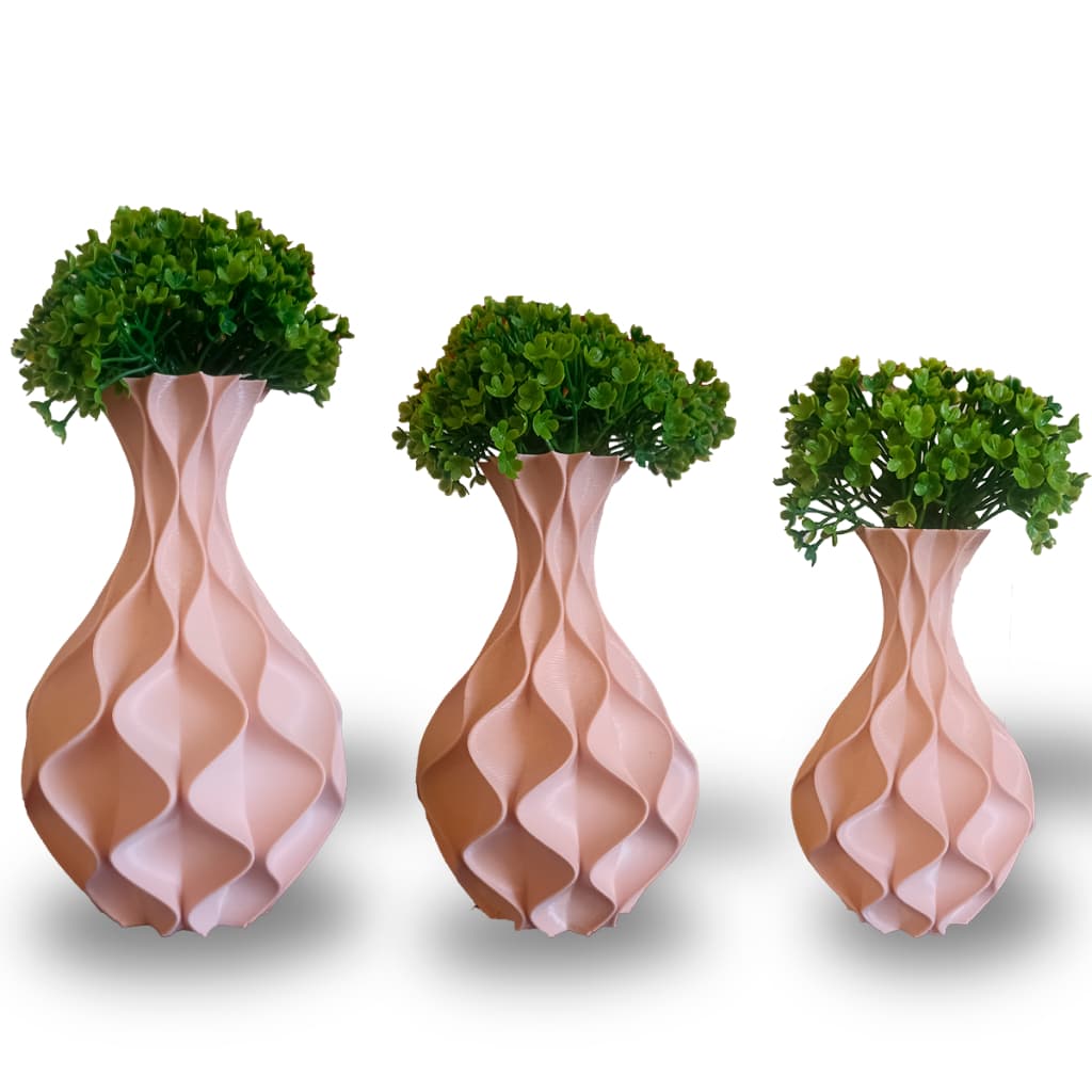 Kit 3 Vasos Jarros Com Plantas Artificiais Decoração Casa