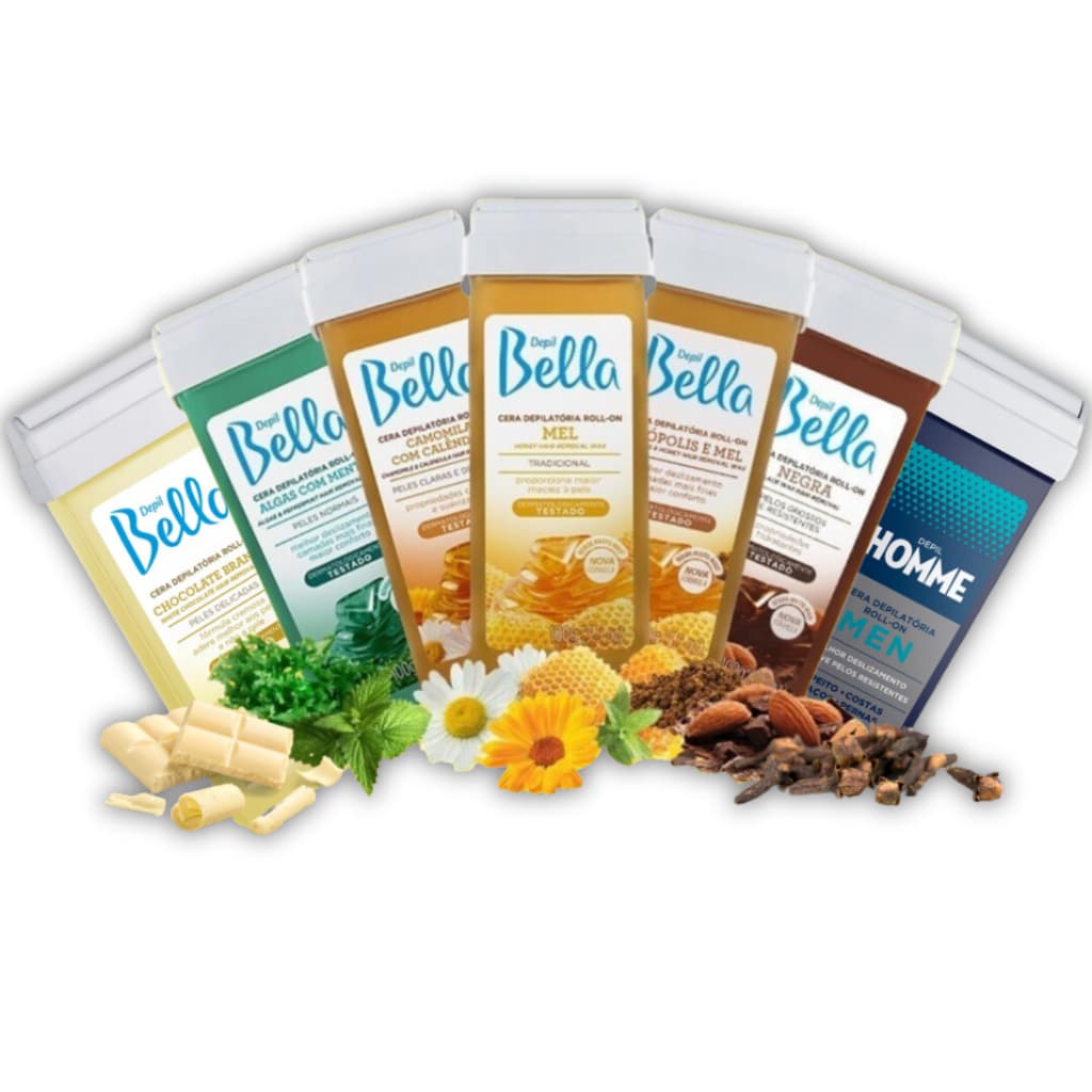 Refil Cera Depilatória Roll-On Depil Bella Cera Quente 100 g Diversas Opções