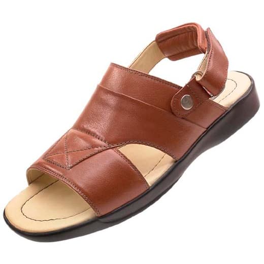 Sandália Masculina Ortopédica Anatômica em Couro Legítimo, Sandália Masculina Confortável