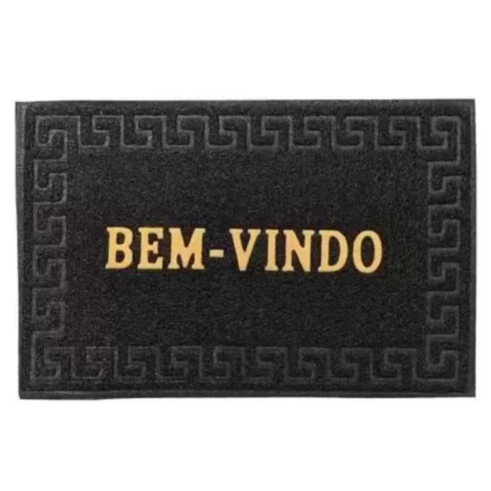 Tapete Capacho Bem Vindo 40X60cm Liso Emborrachado Para Porta Entrada Antiderrapante