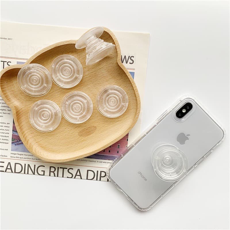Suporte de Celular Pop Socket Transparente Apoio de Dedo Pop selfie pocket