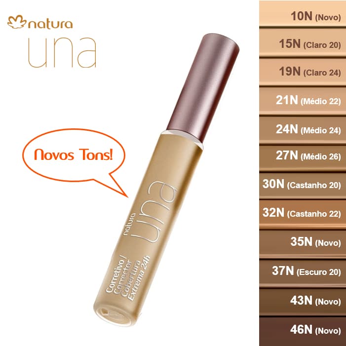 Corretivo Cobertura Extrema 24h Una Natura - 8ml (Efeito matte)