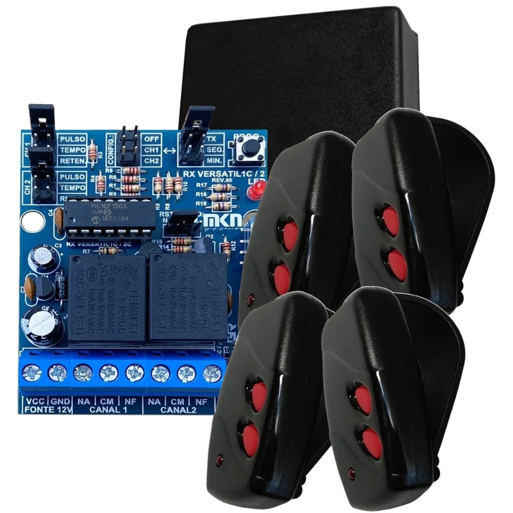 RECEPTOR DUPLO 2 CANAIS MULTI FUNÇÕES COM 4 CONTROLES