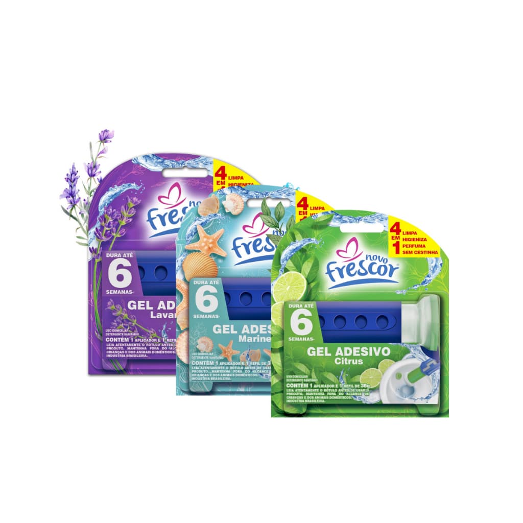 Gel Adesivo Detergente Sanitário Aplicador 38g 1 Unidade Limpeza Contínua