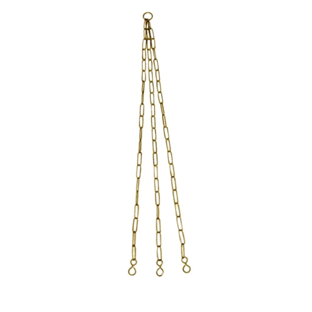 Kit 12 Correntes Tripla 54cm Aço Para Vasos Suspensos  e Plantas