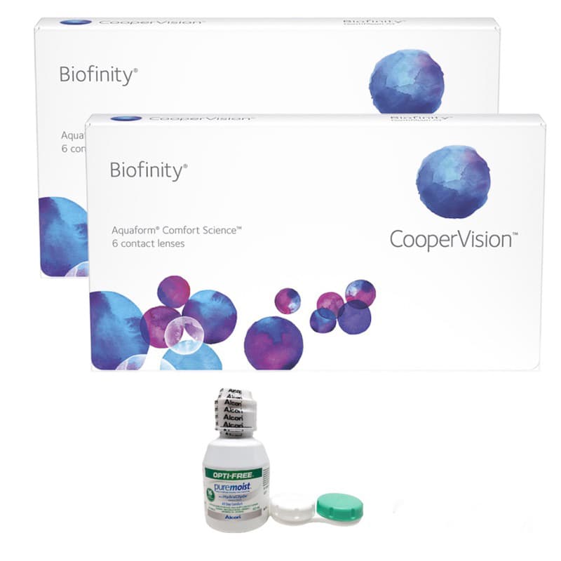 2 Caixas Lentes de Contato Incolor Biofinity