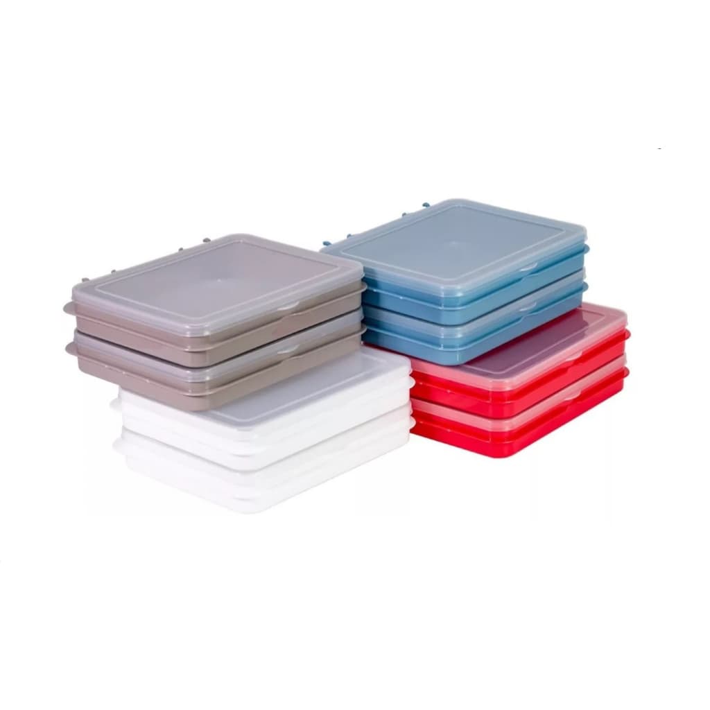 Porta frios com  gavetas tampa transparente desmontável
