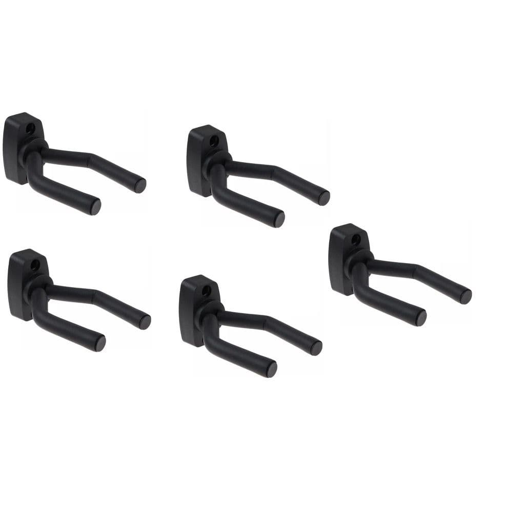 Kit 05 Suportes Instrumento De Parede Para Violão Guitarra Musical Preto