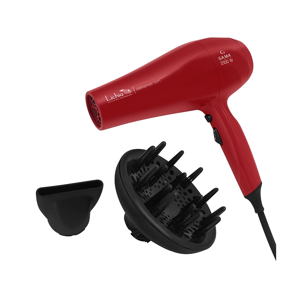 Secador de Cabelo Gama Italy Lichia Ceramic Ion 2100W + Difusor de cachos - Original + Nota fiscal