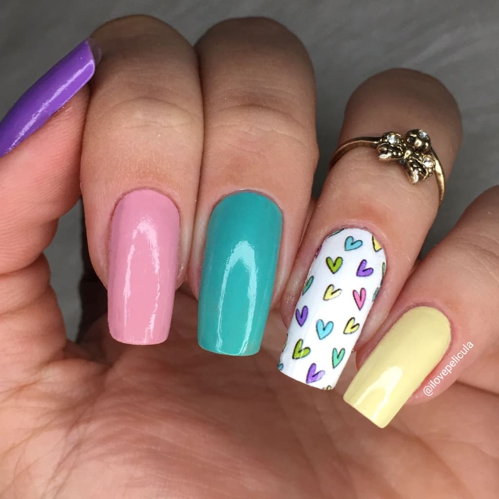 Película de unha cartela com 12 adesivos DVS - 178  Adesivos,películas,unhas,nails art,unhas decoradas