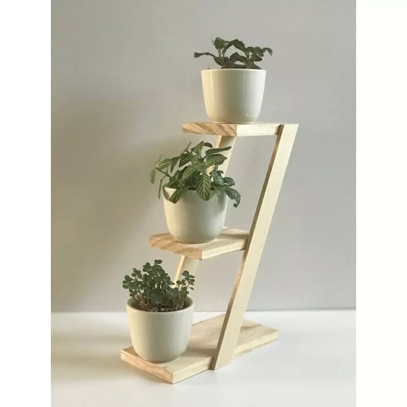 Floreira suporte para plantas de madeira pinus