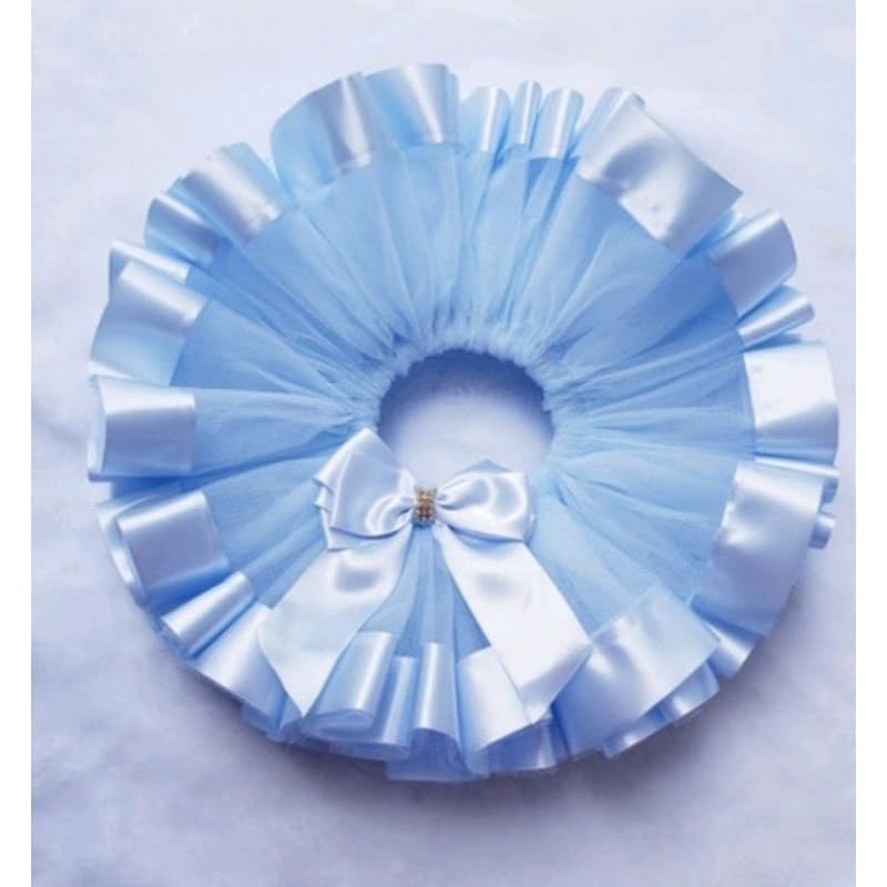 Saia tutu azul bebê