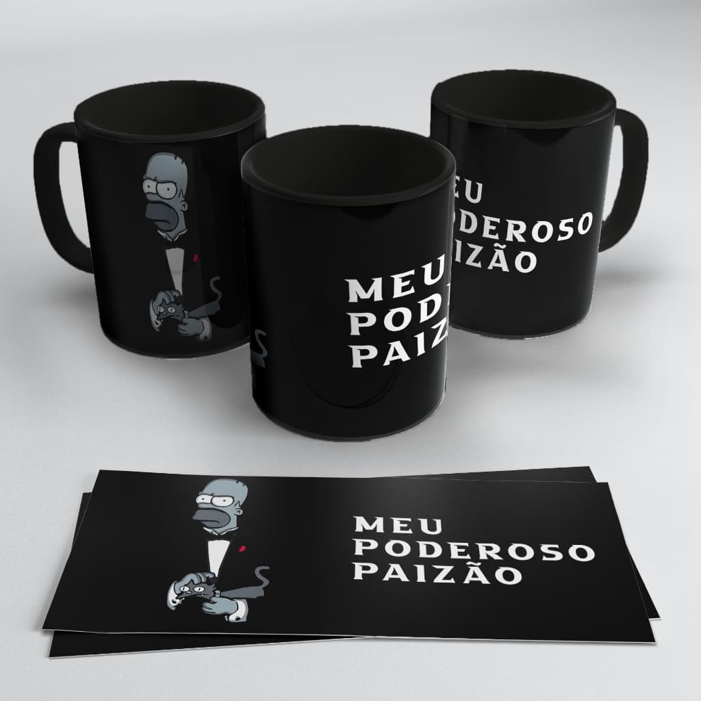 CANECA DIA DOS PAIS OS SIMPSONS, ARTE HOMER SIMPSON, PERSONALIZE COM SUA ARTE, FRASE, FOTO, NOME, COZINHA, DECORAÇÃO