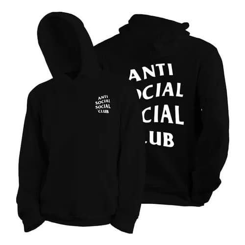 Moletom Agasalho Canguru Estampa Dtg Anti Social Club
